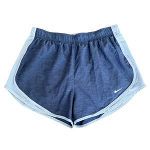 Nike Dri Fit Tempo Running Shorts Womens L Blue Heathered Athletic Athleisure